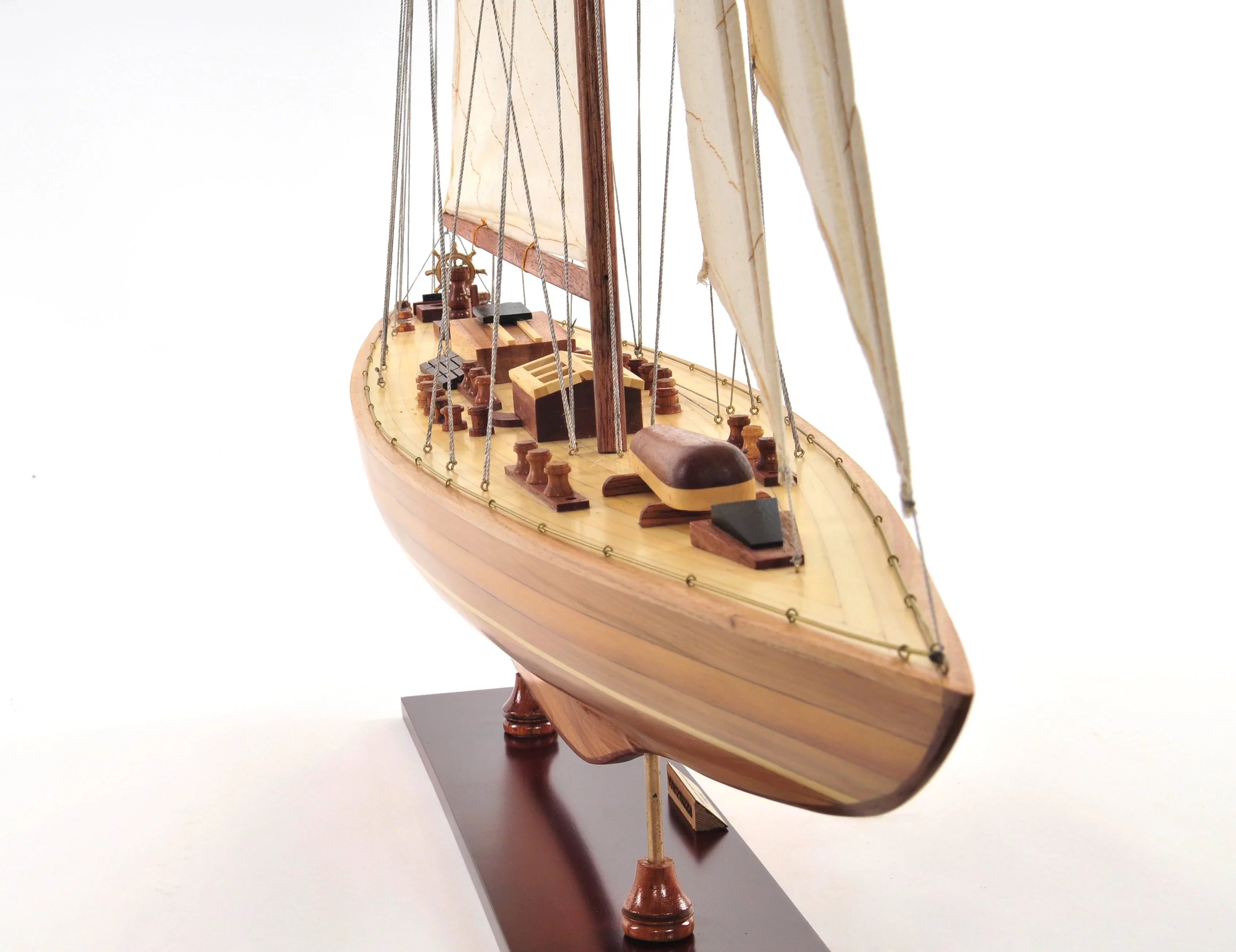 Endeavour 40 Boat Model Display Old Modern Handicraft by Xoticbrands - Veronese