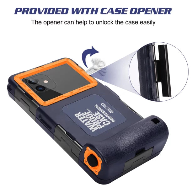 UrbanX Professional [15m/50ft] Swimming Diving Surfing Snorkeling Photo Video Waterproof Protective Case Underwater Housing for  Smart  And all Phones Up to 6.9 Inch  with Lanyard