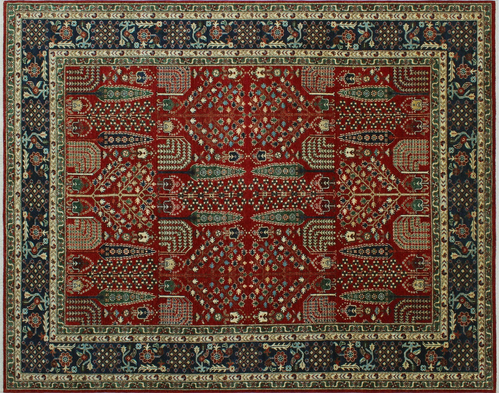 Aria Alonzo Red/Blue Rug, 7'11" x 9'10"