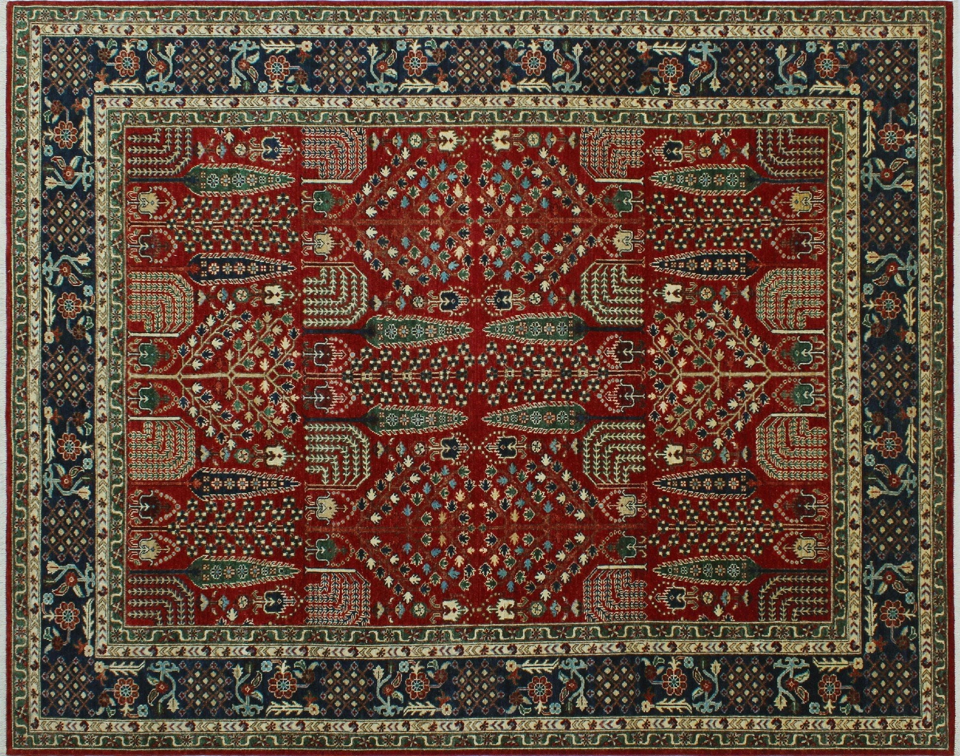 Aria Alonzo Red/Blue Rug, 7'11" x 9'10"