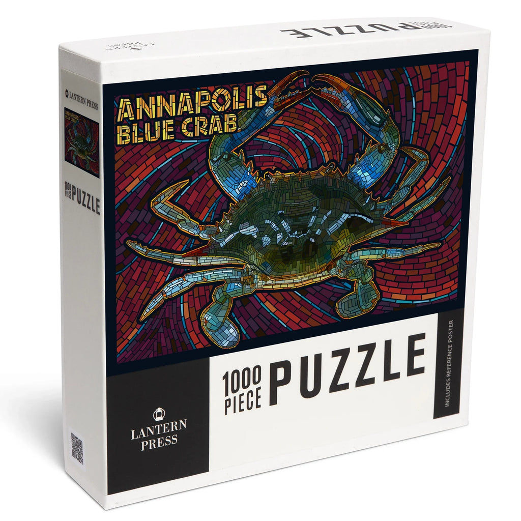 Lantern Press 1000 Piece Jigsaw Puzzle, Annapolis, Maryland, Blue Crab Mosaic
