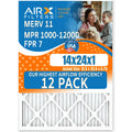 14x24x1 Air Filter  11 Rating, 12 Pack of Furnace Filters Comparable to  1000,  1200,  7, High Efficiency 12 Pack of Furnace Filters Made in  by     .
