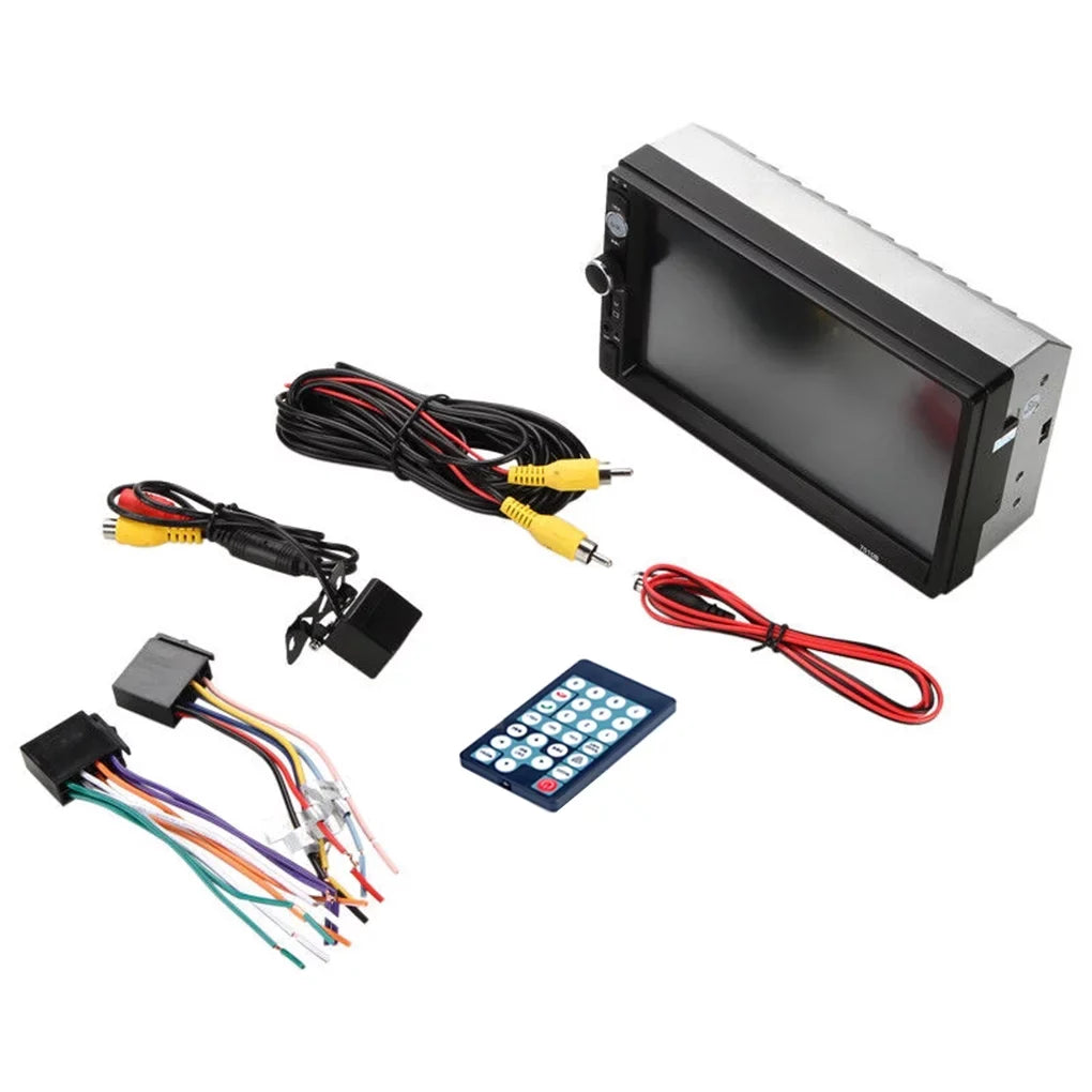 Vehicle Car Stereo Radio 7" Double Din Bluetooth  Touch Screen Car  with Reverse Camera And Mirror Link(Both Support  and Android System)
