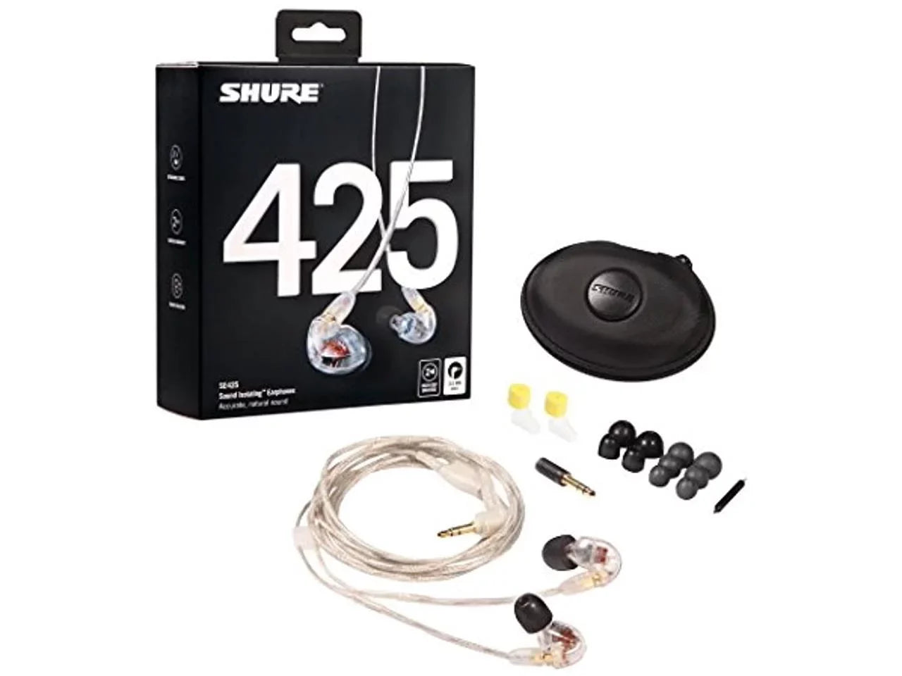 Shure  Pro In-Ear Sound Isolating Dual Driver Earphones - Clear