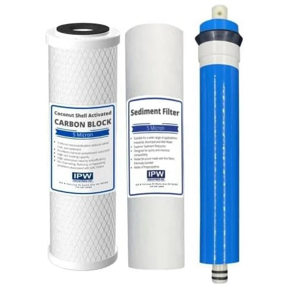 Hydro Logic  Compatible Three Filter Pack - 100   Membrane, Carbon, Sediment Filter For Hydrologic Systems By