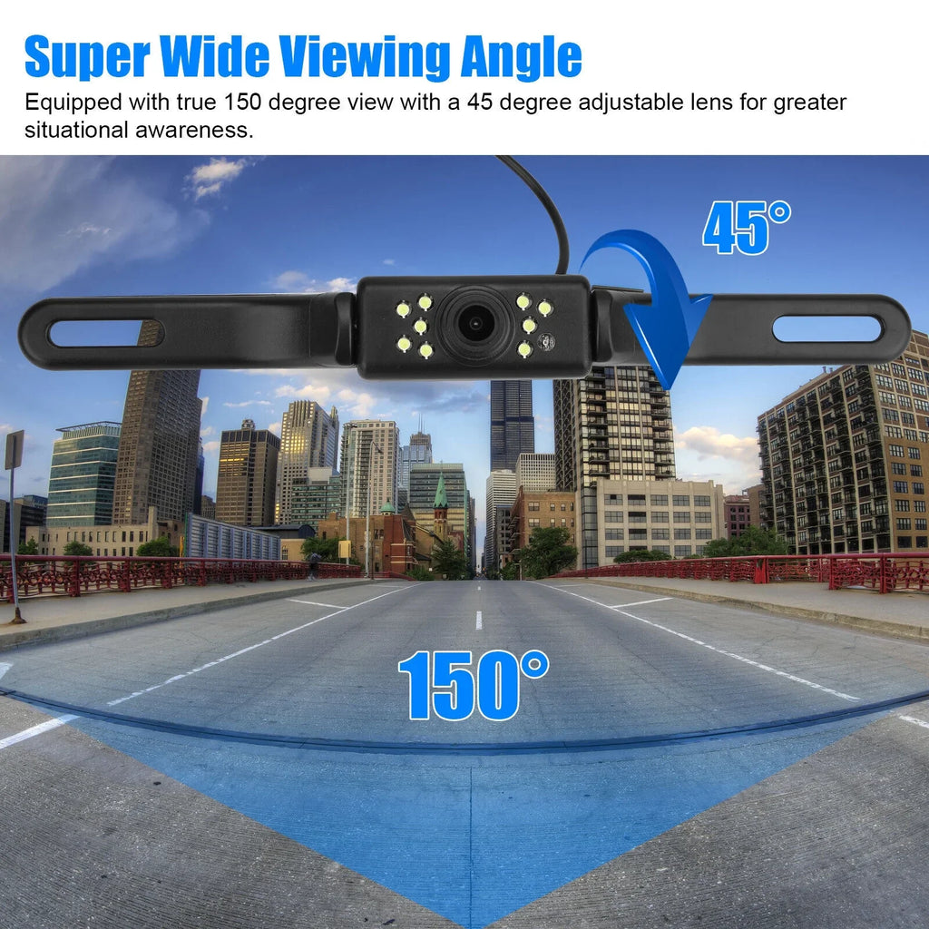 Car Backup Camera Rear View Parking System Night Vision + 5" Mirror Monitor Kit