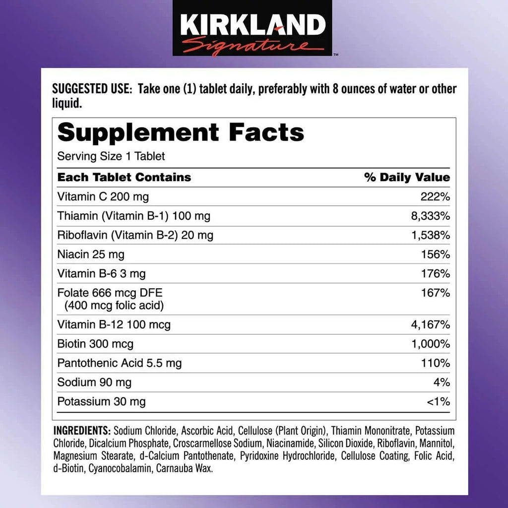 Kirkland Signature Super -Complex (2-Pack) with Electrolytes (2 x 500 Tablets)