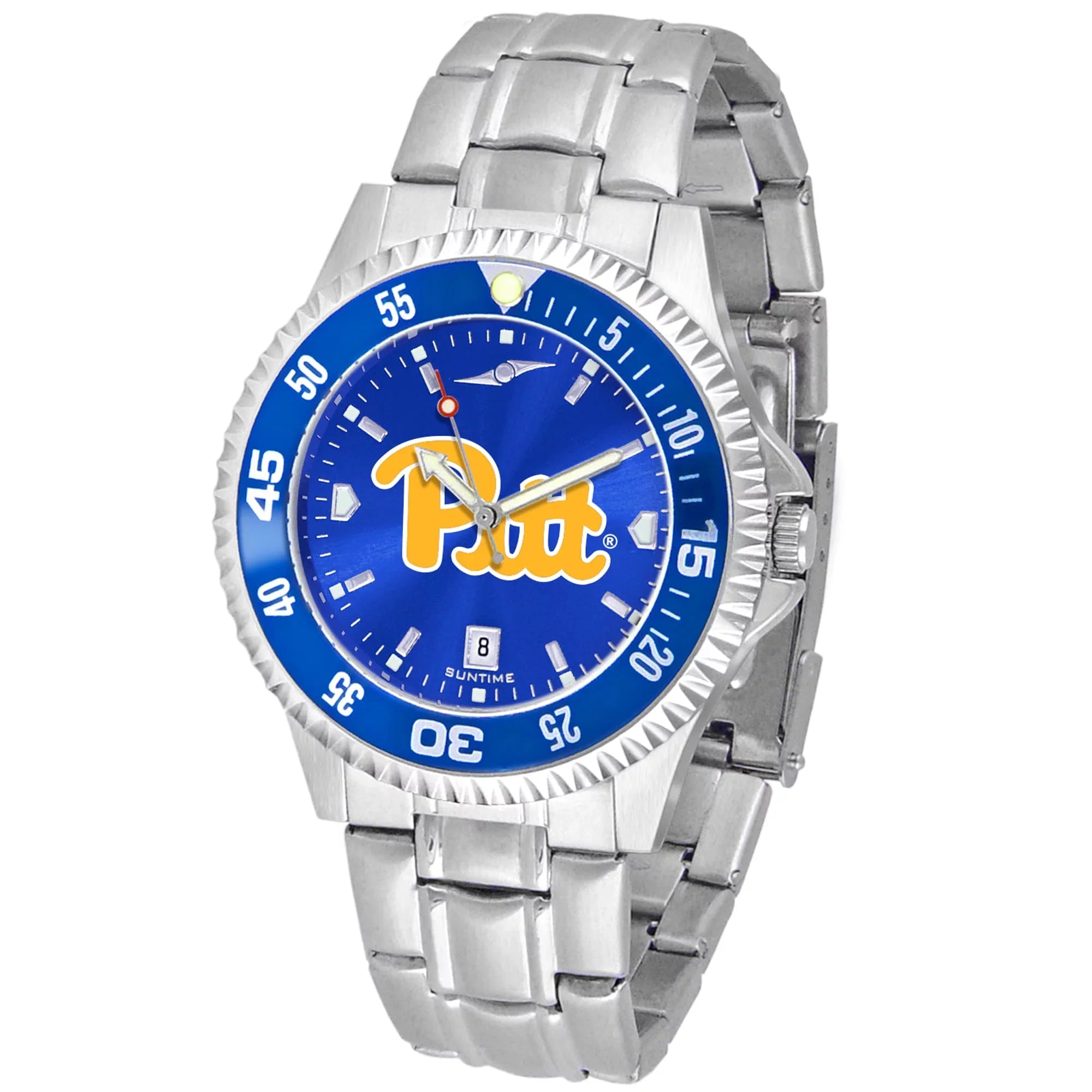 Pittsburgh Panthers Competitor Steel AnoChrome Color Bezel Men's Watch