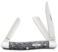 Case  Knives Pocket Worn Crandall Jigged Gray Bone Medium Stockman Carbon Steel Pocket Knife 58413