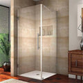 Aquadica Completely Frameless Square Shower Enclosure in Stainless Steel - 36 x 36 x 72 in.