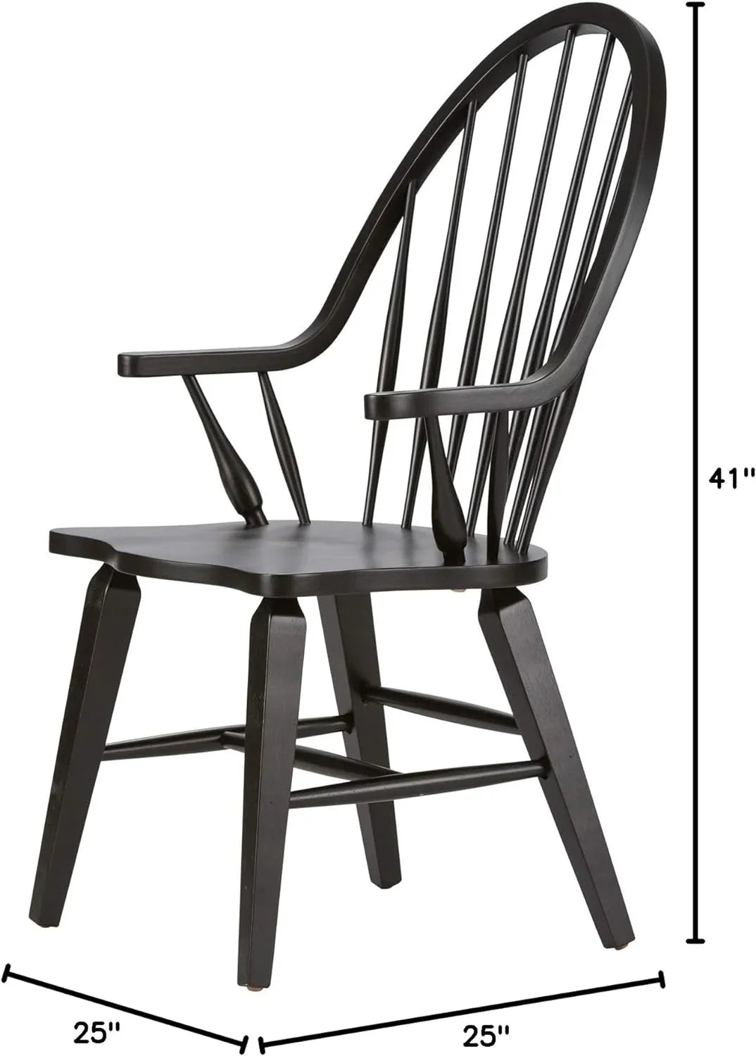 Windsor Back Arm Chair,     , Black
