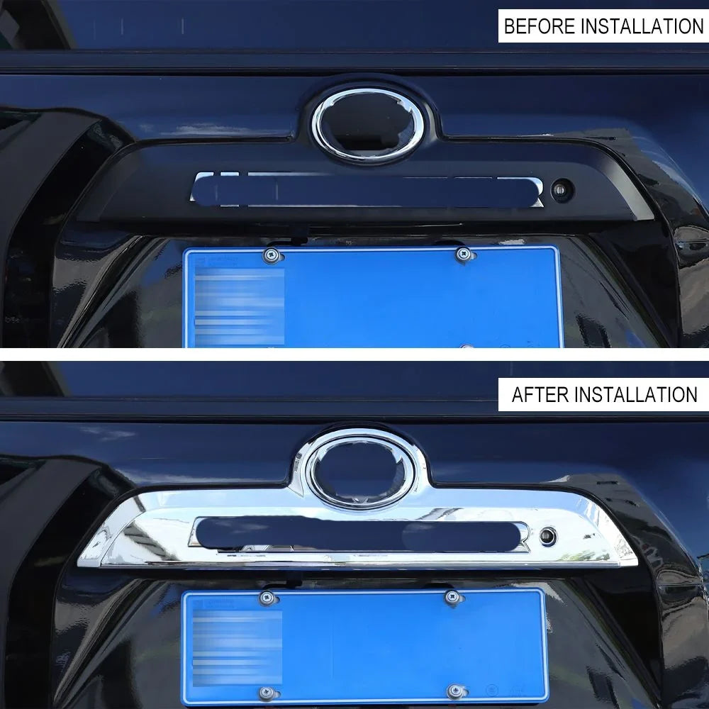 Teledu Chrome Rear Door Trunk Tailgate Handle Decor Cover Trim Panel 4Runner