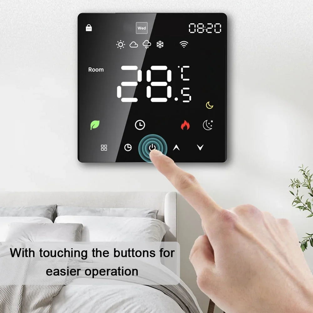 Andoer Thermostat,Water Device With Display Temperature Water Lcd Temperature Water Device WeeklyAmmableAmmable Function Dalynn  Display