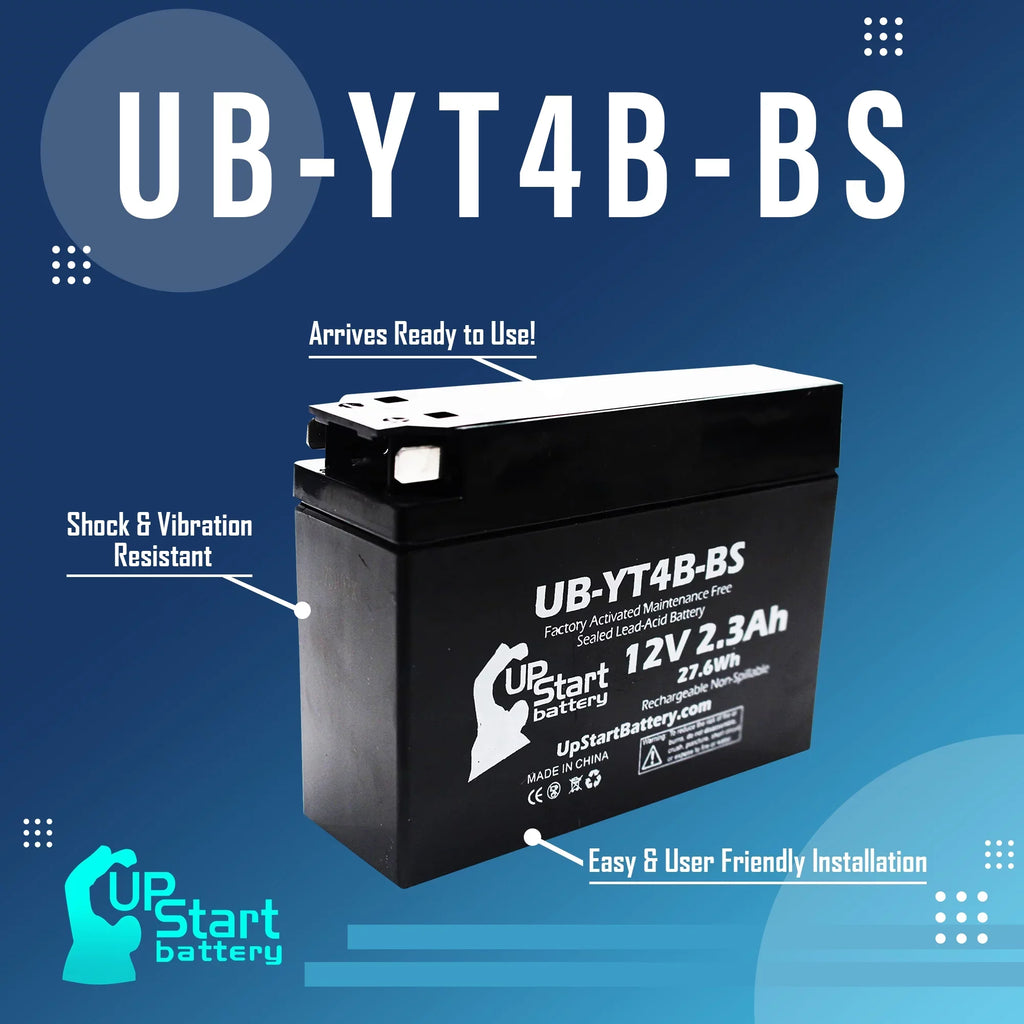 5-Pack UpStart Battery Replacement for 2012 Yamaha  () 400CC Factory Activated, Maintenance Free, Motorcycle Battery - 12V, 2.3Ah, --