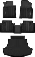 3W Floor Mats & Cargo Liner for Toyota Camry 2018-2024    All Weather Custom Fit Floor Liner and Trunk Mat for Camry  (Not for Hybrid or )
