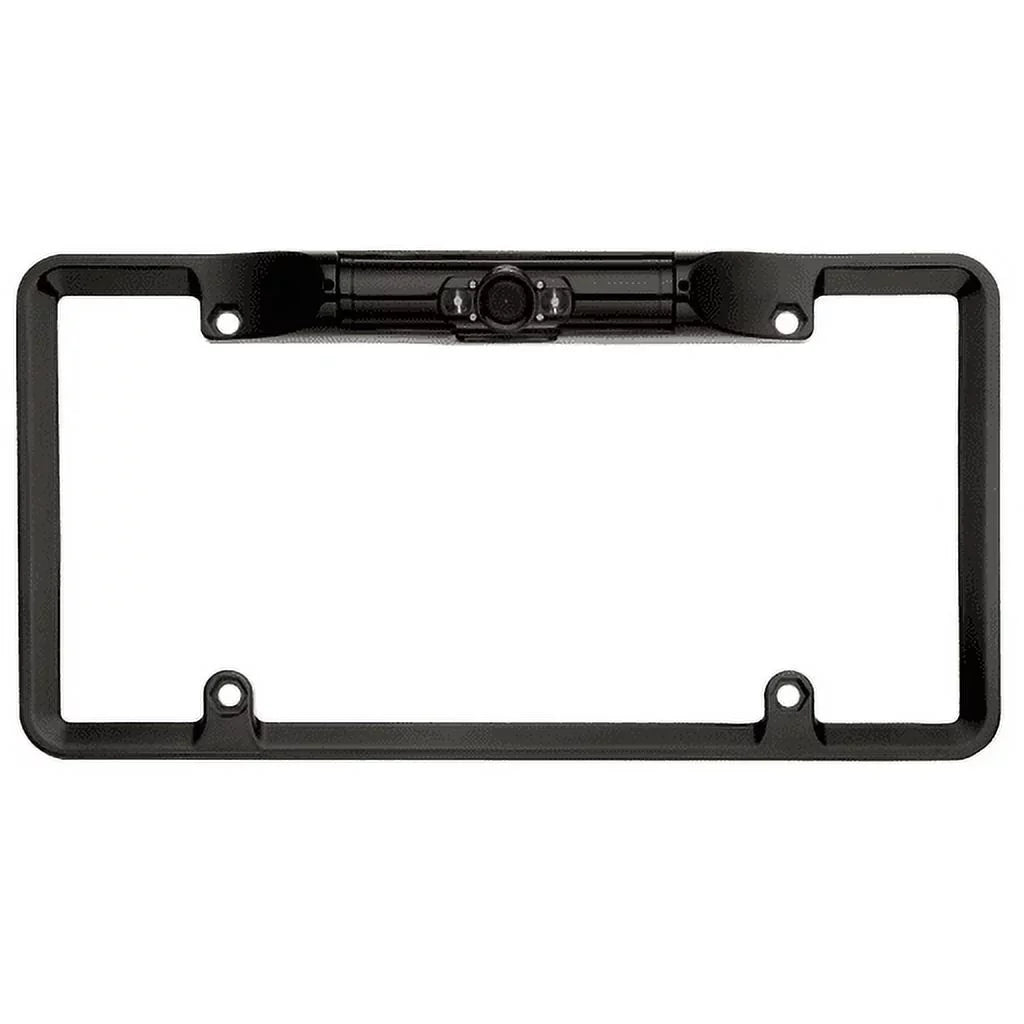 '- Full-Frame License Plate Backup Camera with Parking Lines and  Lights (Black)