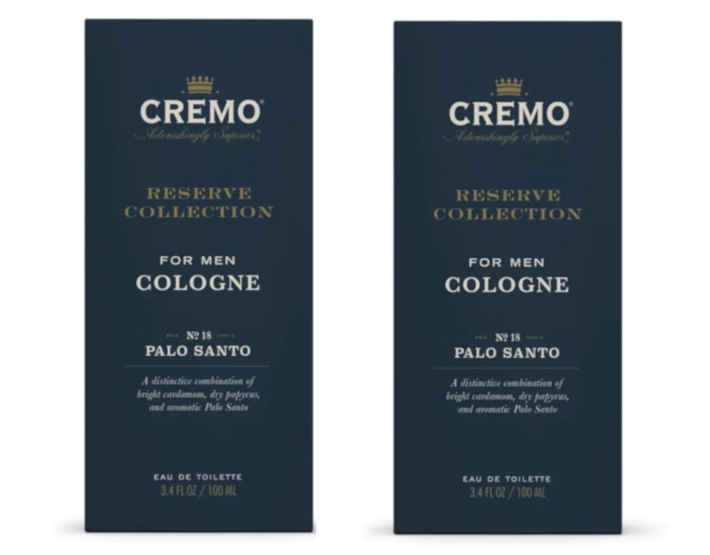 Cremo Reserve Collection For Men Cologne No. 18 Palo Santo, 3.4 Fl. Oz. - Pack of 2