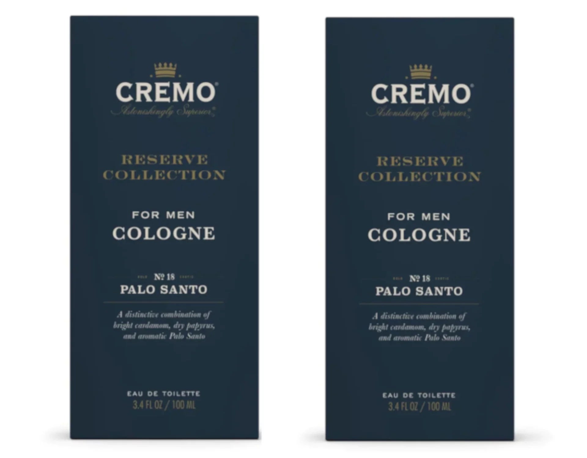 Cremo Reserve Collection For Men Cologne No. 18 Palo Santo, 3.4 Fl. Oz. - Pack of 2