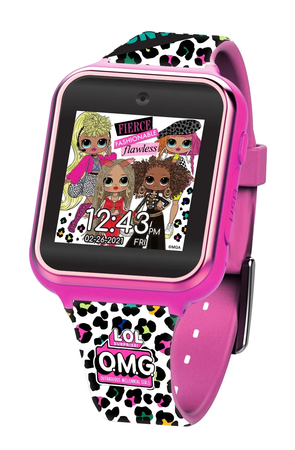Entertainment  Surprise! Unisex Child iTime Interactive Smartwatch 40mm Pink ()