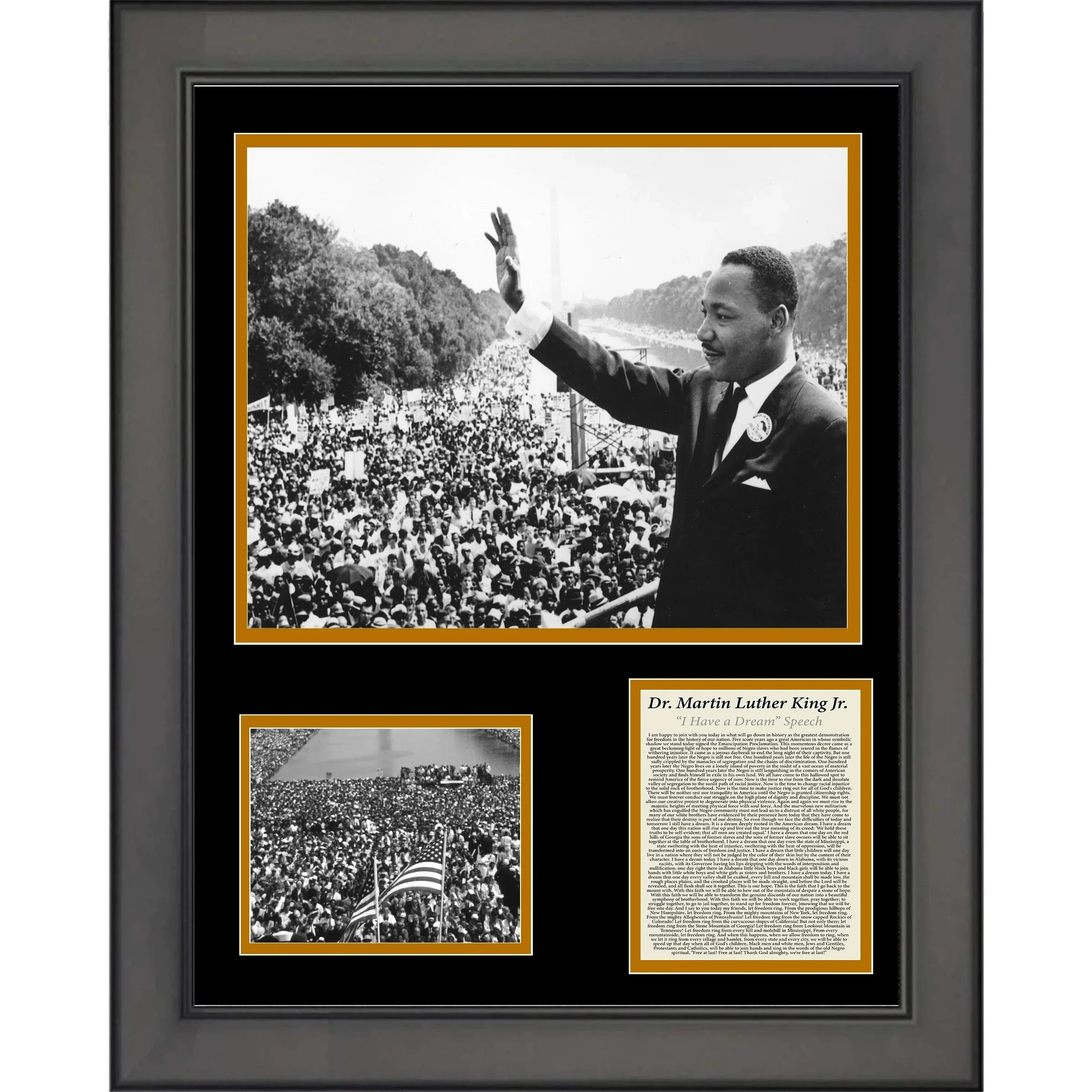 Framed Dr. Martin Luther King Jr.  Have a Dream Speech 12x15 Photo Collage