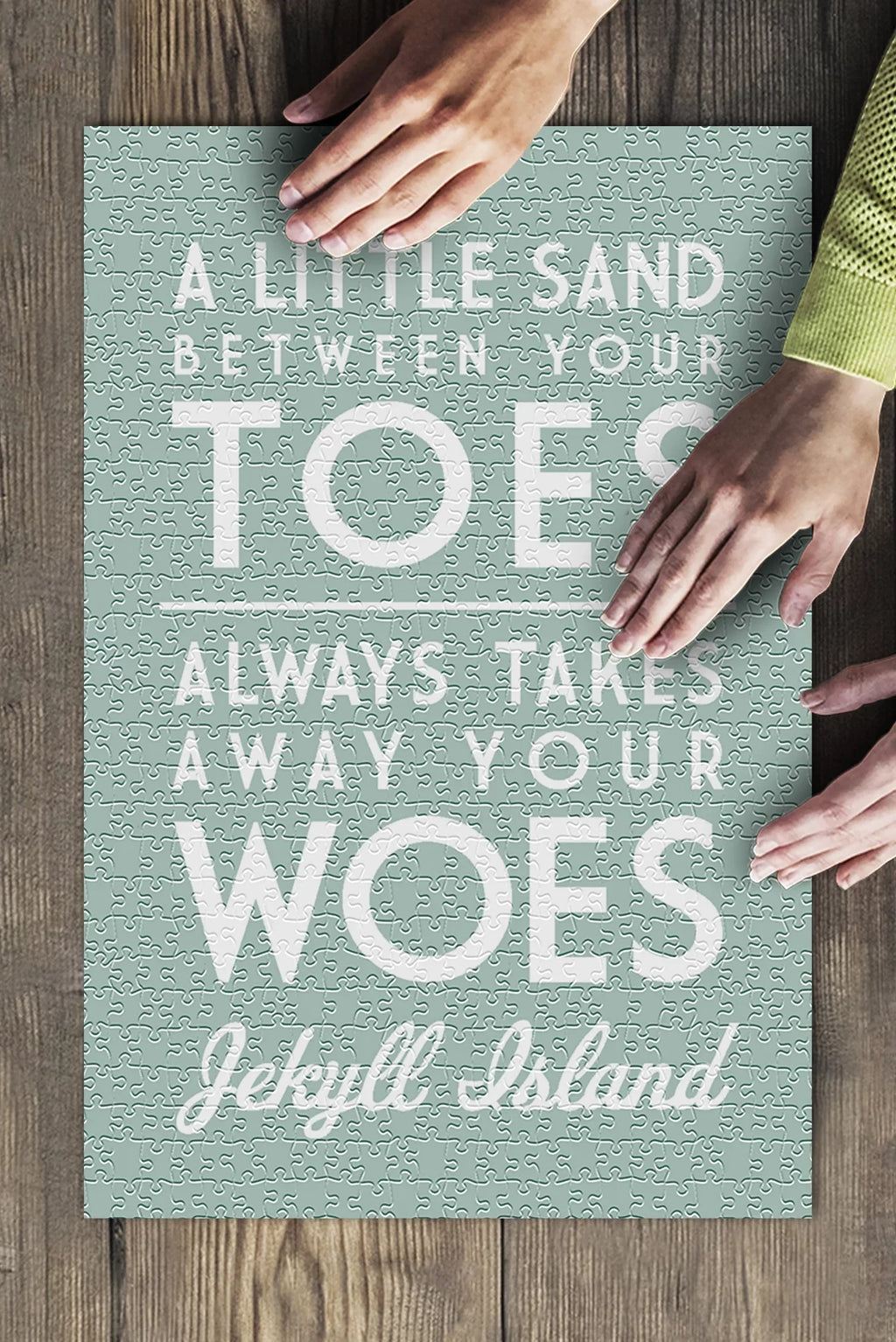 Jekyll Island, Georgia,  Little Sand Between Your Toes, Simply Said (19x27 inches, Premium 500 Piece Jigsaw Puzzle for Adults and Family, Made in )