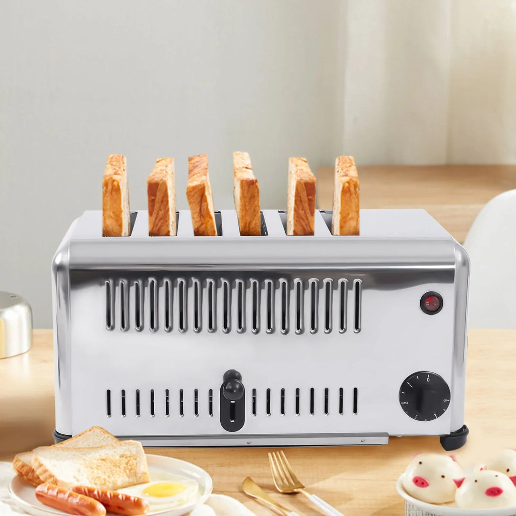 Wuzstar 6 Slices Toaster Commercial Bread Baking Machine for Toast Sandwiches Meatloaf