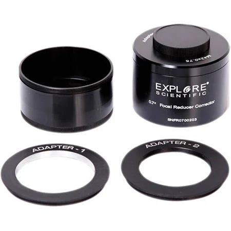 Explore Scientific 3in Field Flattener .7x Focal Reducer for   152mm /8
