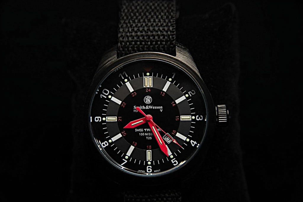 & Military Tritium Watch with 3 Interchange Straps