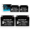 4-Pack UpStart Battery Replacement for 2004 Bombardier (Can-Am) , , Quest 90CC Factory Activated, Maintenance Free,  Battery - 12V, 3Ah, --