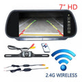 7inch  Car Rear View Backup Mirror Monitor +Night Vision  Reverse Camera+Wireless Transmitter Receiver Kit