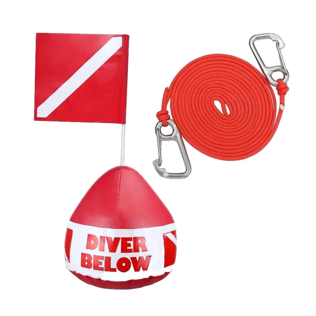 Dive Flag Float Buoy Dive Flag High Visibility Float , Inflatable Floater for Surface ing, Diving, Fishing