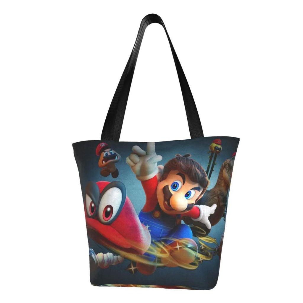 Super Mario Odyssey Women's Tote Bag Large Capacity Shoulder Handbag For Travel Beach Shopping Business Work School
