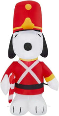 Gemmy Christmas Inflatable Snoopy as Toy Solider, 3.5 ft Tall, Multi