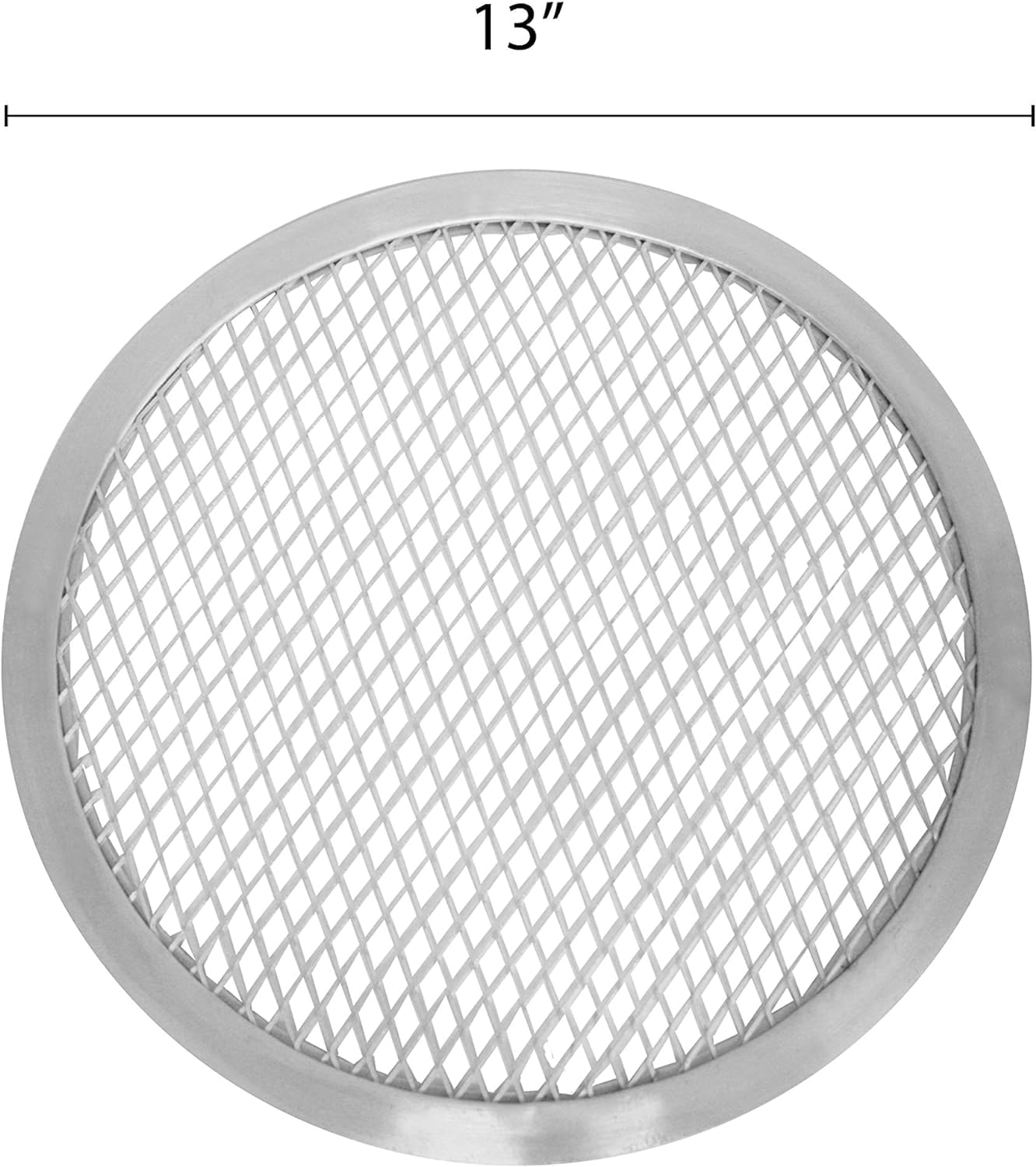 TrueCraftware- Set of 2 Aluminum 13” Pizza Baking Screen Seamless Rim- Bakeware Pizza Screen Round Pizza Pan Tray Round Baking Tray for Home Kitchen Pizzeria & Restaurants