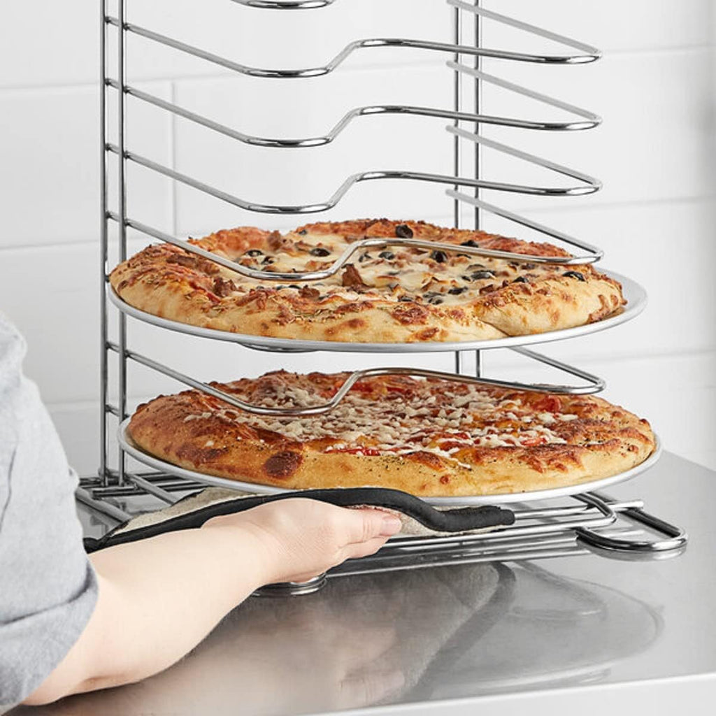 TrueCraftware- Set of 6 Aluminum 13” Pizza Tray Pan Coupe Style - Bakeware Round Pizza Pan Pizza Tray Baking Tray Round Baking Tray for Home Kitchen Pizzeria & Restaurants