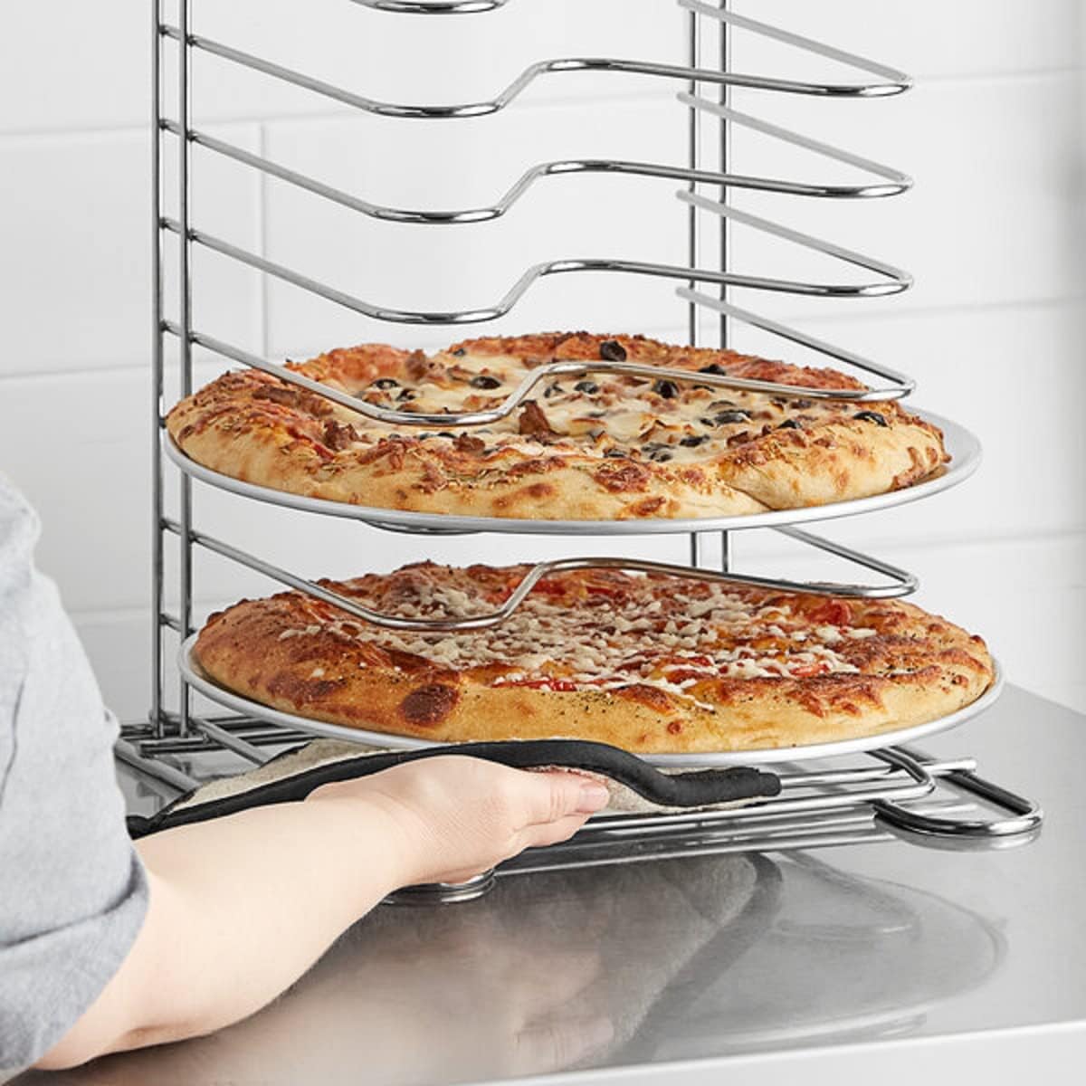 TrueCraftware- Set of 6 Aluminum 13” Pizza Tray Pan Coupe Style - Bakeware Round Pizza Pan Pizza Tray Baking Tray Round Baking Tray for Home Kitchen Pizzeria & Restaurants