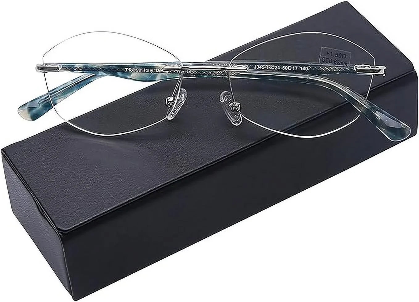 Rimless Computer Reading Glasses Blue Light Blocking Women Readers  Protect Clear Lens Ladies Fashion Designer Frame, 2.5