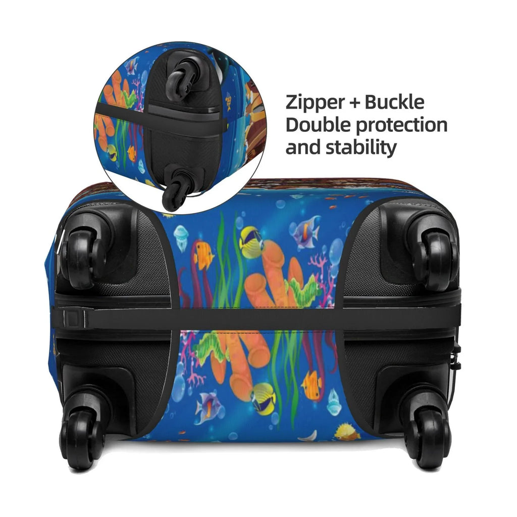 Junzan Animals On Noah' Ark2 Print Washable Luggage Cover - Fashion Suitcase Protector Fits 18-32 Inch Luggage