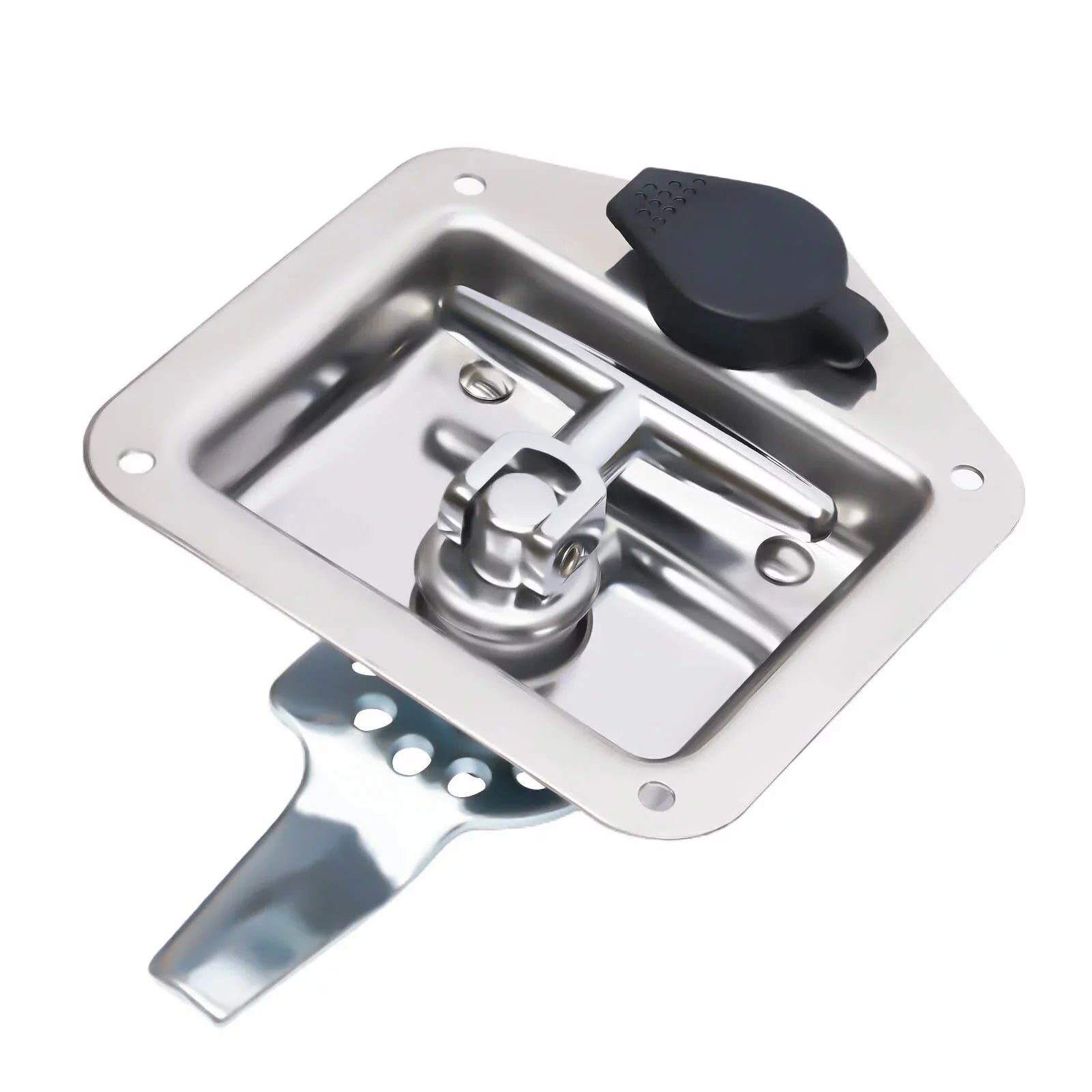 Set of 6 Folding -handle Tool Box Lock  Door Latch w/ 12 Keys Stainless Steel