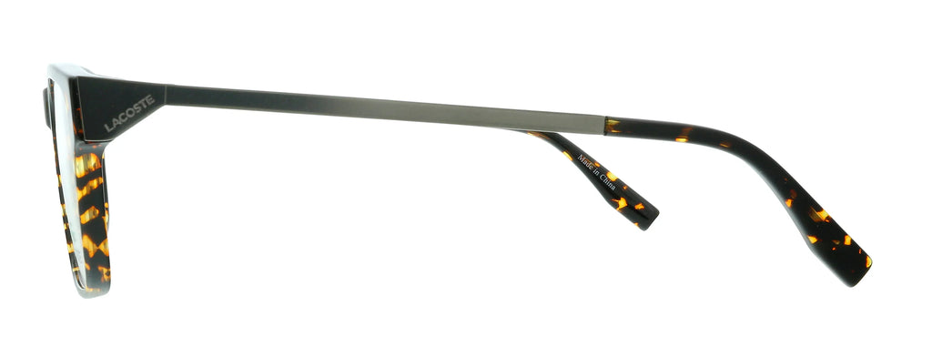 Lacoste  220 Dark Havana Modified Rectangle Eyeglasses for mens