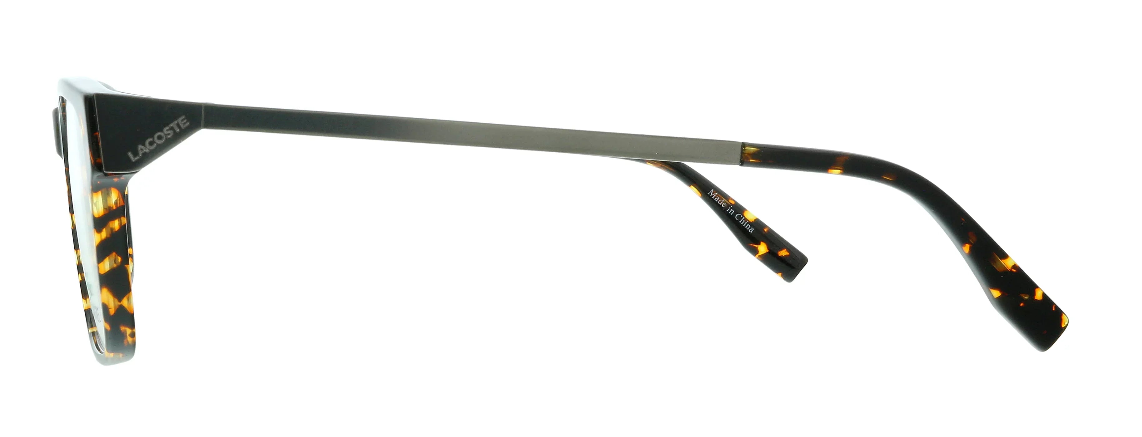 Lacoste  220 Dark Havana Modified Rectangle Eyeglasses for mens