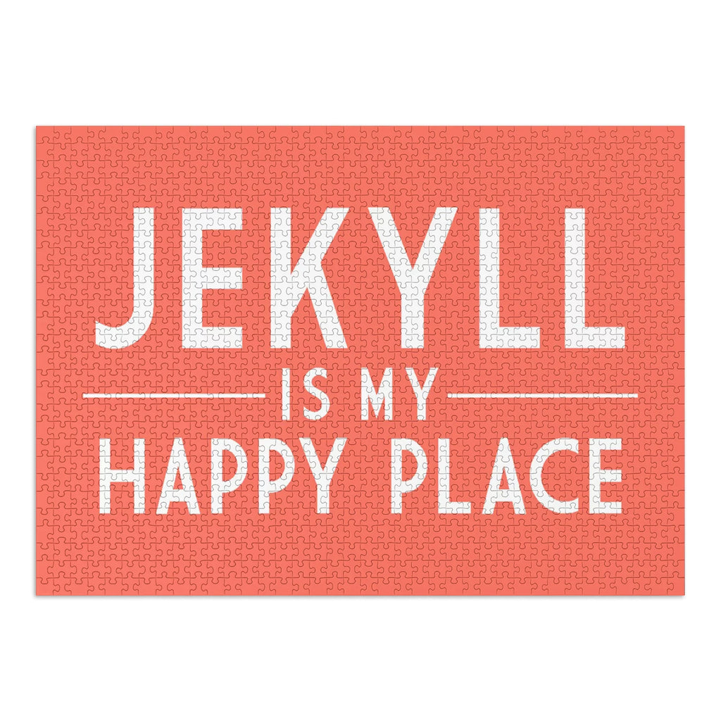 Jekyll Island, Georgia, Jekyll Is My Happy Place, Simply Said (1000 Piece Puzzle, Size 19x27, Challenging Jigsaw Puzzle for Adults and Family, Made in )