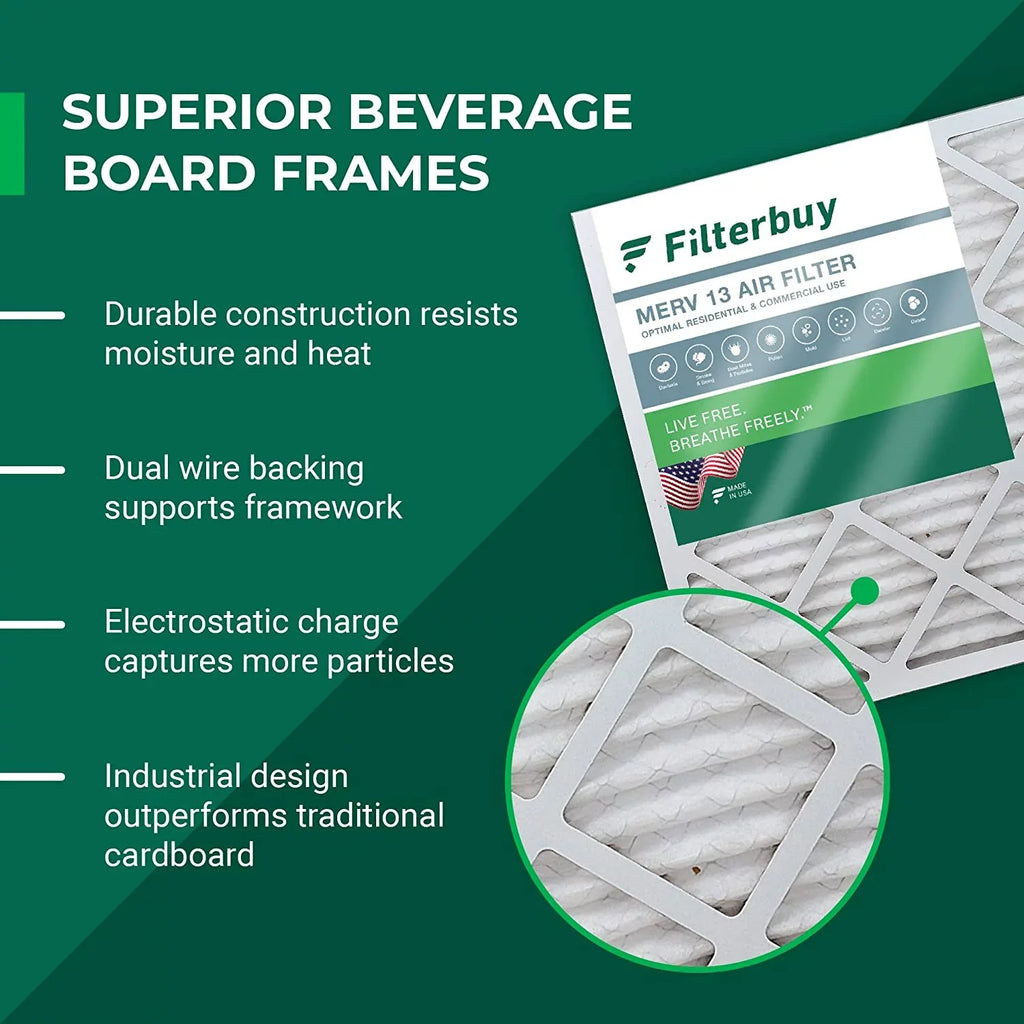 Filterbuy 14x24x1  13 Pleated   Furnace Air Filters (6-Pack)