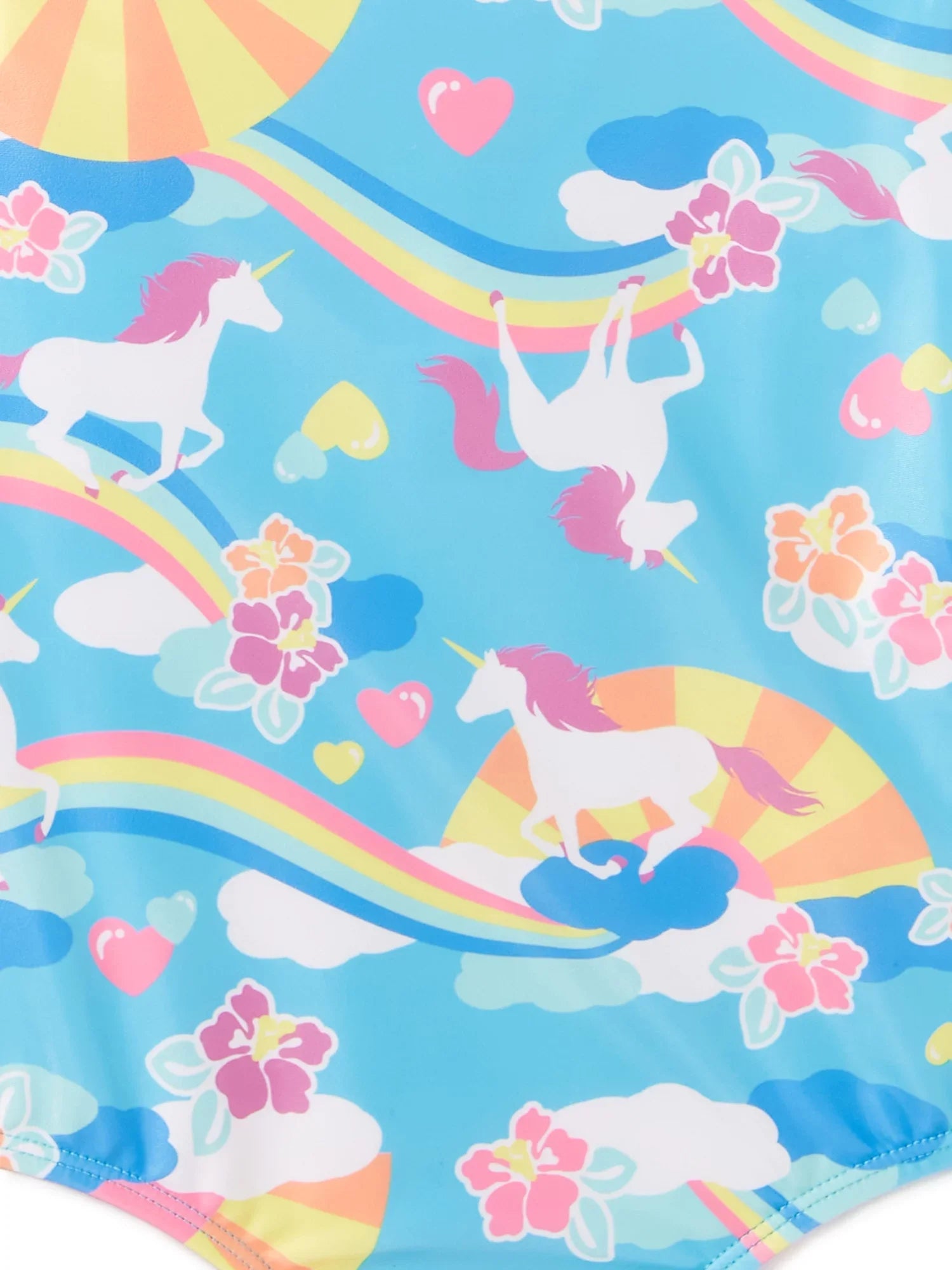Saint Eve Toddler Girls Unicorn Cosplay Terry Cover-Up & One-Piece Swimsuit, 2-Piece Swim Set, Sizes 2T-4T
