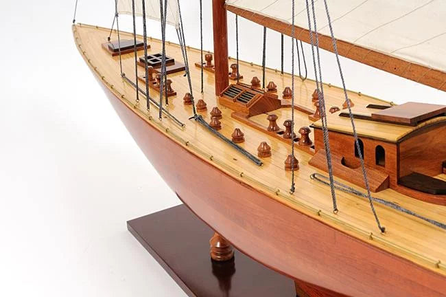 Endeavour 40 Boat Model Display Old Modern Handicraft by Xoticbrands - Veronese