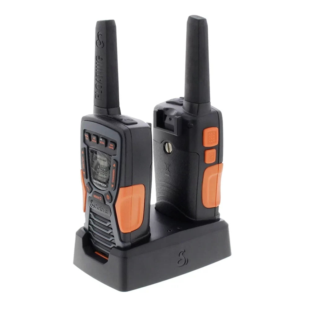 Cobra    Waterproof Walkie Talkies for Adults - Rechargeable, Floats, 22 Channels, Long Range 37-Mile Two-Way Radio Set (2-Pack)