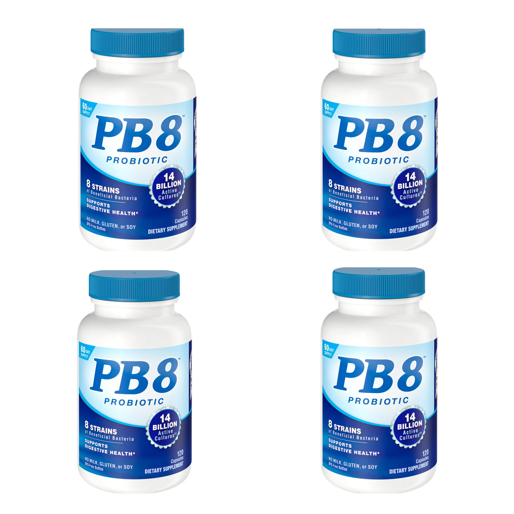 4 Pack  8 Pro-Biotic Acidophilus, 120 capsules each
