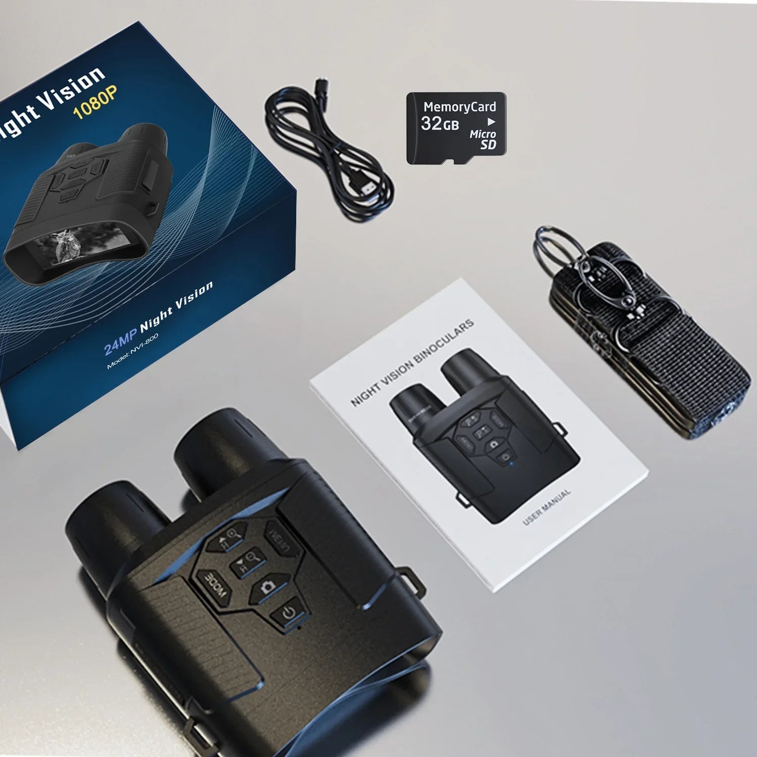 SuntekCam Night Vision Goggles Night Vision Binoculars with 32GB  Card 24MP/1080P 6x Zoom Suitable for Hunting at Night and Taking Pictures and Videos -800