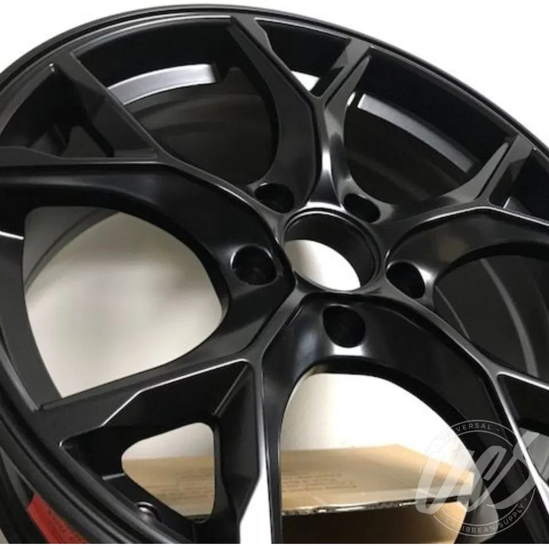 17 inch x 7.5 Alloy Wheels Rims Compatible with Honda Civic 5 lug Satin Black +42 offset Set of 4
