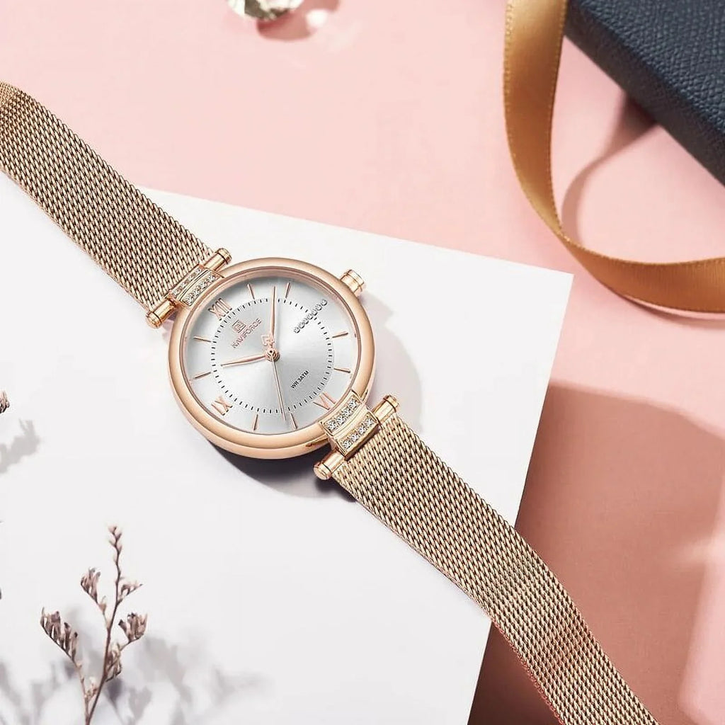 Women Watches Luxury Fashion Diamond Ladies Wristwatches Stainless Steel Mesh Strap Female Quartz Watch Girl Relogio